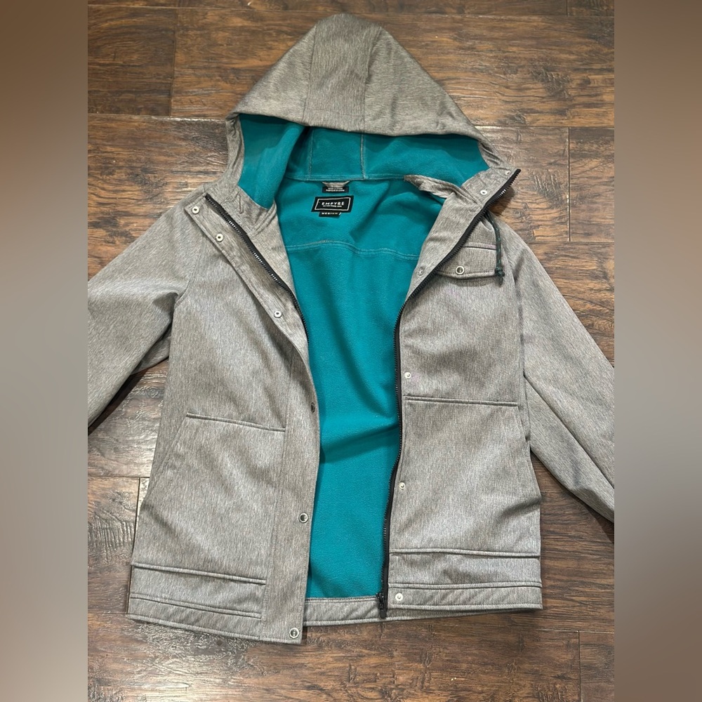 Empyre Gray and Teal Ski Jacket - Picture 2 of 6